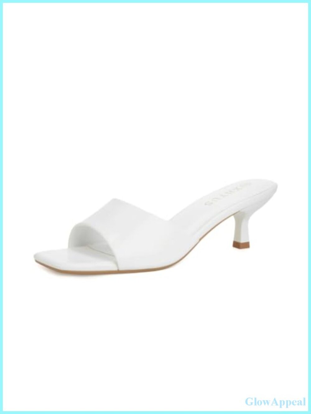 Women's Slip-On Square Toe 2.3in Kitten Heel Mule Sandals